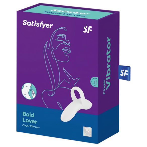 Satisfyer Bold Lover - ladattava vedenkestävä sormivibraattori valkoinen