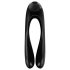 Satisfyer Candy Cane - ladattava, vedenpitävä kaksipäinen vibraattori (musta)