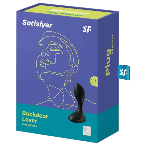 Satisfyer Backdoor Lover - ladattava anaalivibraattori - vedenkestävä - musta