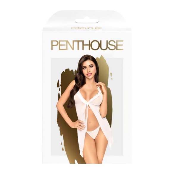 Penthouse After Sunset - babydoll ja stringit - läpinäkyvä - valkoinen - L/XL