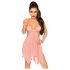 Penthouse Sweet Beast - ruusunpunainen babydoll-setti (pinkki)