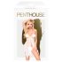 Penthouse Sweet Beast - ruusukuvioinen babydoll-setti (valkoinen)