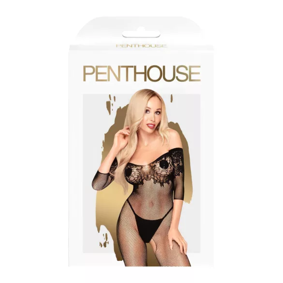 Penthouse High Profil - naisten kukallinen carmen catsuit - musta - XL