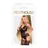 Penthouse Hottie - pitsinen, remmellinen verkkosetti (musta)