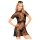 Penthouse Poison Cookie - pitsimekko, stringit ja hiuskoriste (musta) - M/L
