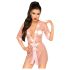 Penthouse Midnight Mirage - satiinikimono ja stringit (pinkki) - XL