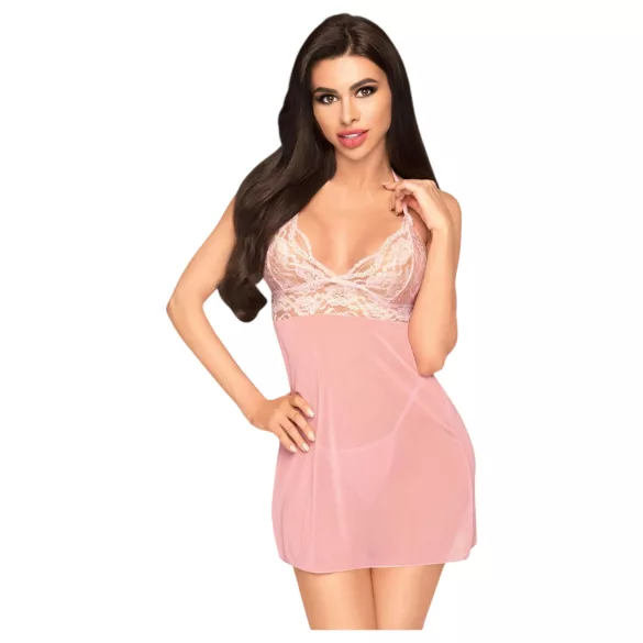 Penthouse Bedtime Story - babydoll ja stringit - pinkki - L/XL