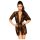 Penthouse Sweet Retreat - pitsinen aamutakki ja stringit (musta) - XL