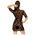 Penthouse Sweet Retreat - pitsinen aamutakki ja stringit (musta) - XL