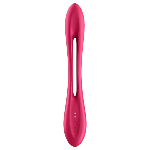 Satisfyer - parivibraattori - taipuisa, ladattava - punainen