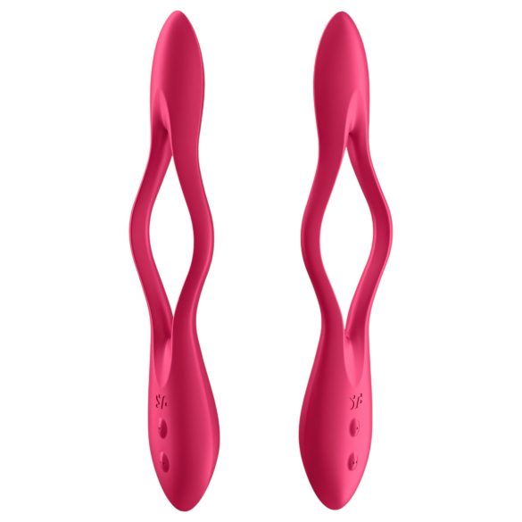 Satisfyer - parivibraattori - taipuisa, ladattava - punainen