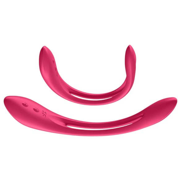 Satisfyer - parivibraattori - taipuisa, ladattava - punainen