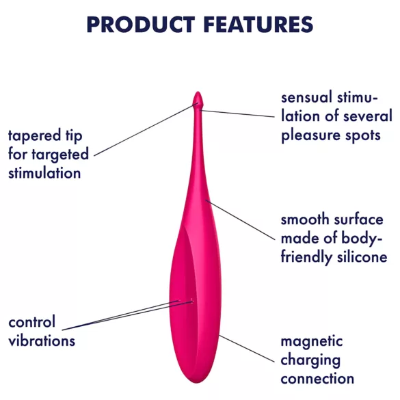 Satisfyer Twirling Fun - klitoriskiihotin - ladattava, vedenkestävä - pinkki