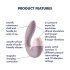 Satisfyer Supernova - ladattava, ilmavirtauksinen 2in1 vibraattori (pinkki)