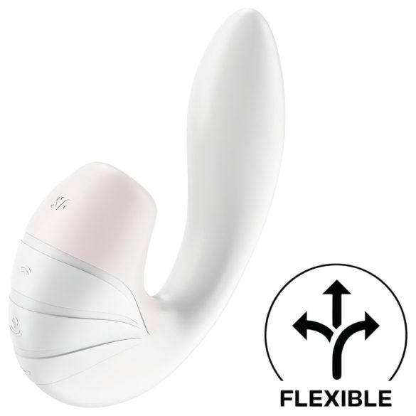 Satisfyer Supernova - ladattava, ilmapulsseja hyödyntävä 2in1-vibraattori (valkoinen)