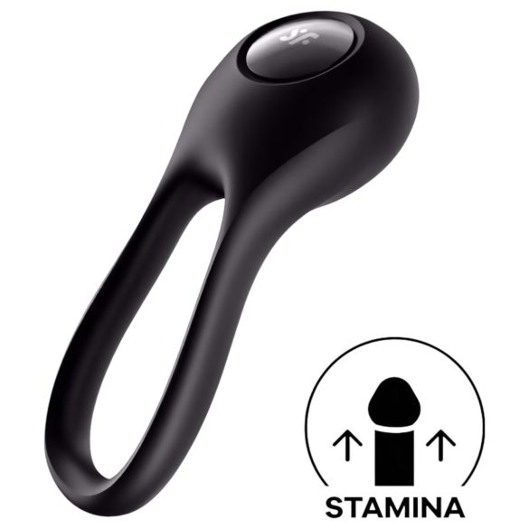 Satisfyer Majestic Duo - ladattava, vedenkestävä penisrengas (musta)