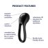 Satisfyer Majestic Duo - ladattava, vedenkestävä penisrengas (musta)
