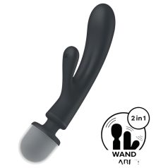   Satisfyer Triple Lover - G-piste ja hierova vibraattori - hopea