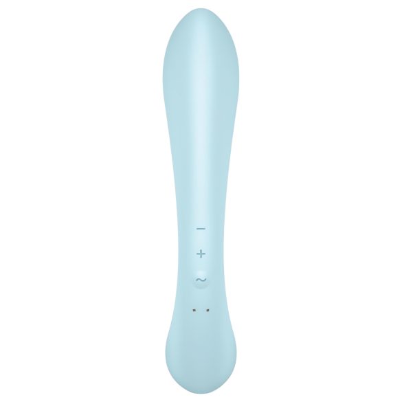 Satisfyer Triple Oh - ladattava vibraattori klitorisvarrella - sininen