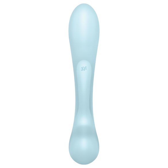 Satisfyer Triple Oh - ladattava vibraattori klitorisvarrella - sininen