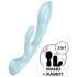 Satisfyer Triple Oh - ladattava, varrellinen klitoriskiihotin (sininen)