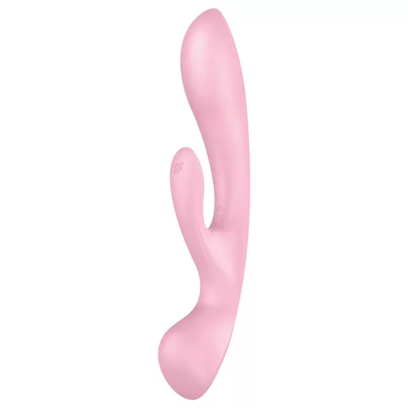 Satisfyer Triple Oh - ladattava klitoriskiihotin vibraattori varrella - pinkki