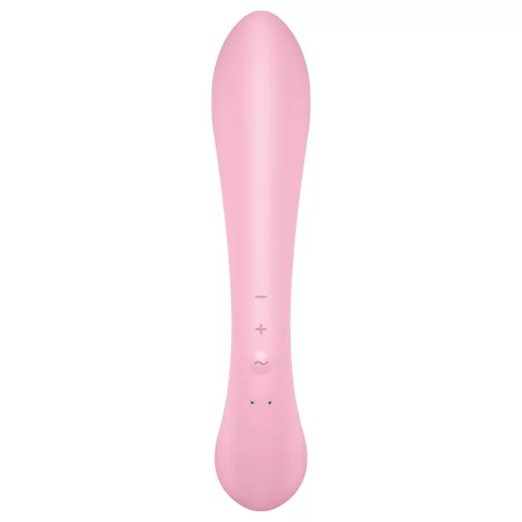 Satisfyer Triple Oh - ladattava klitoriskiihotin vibraattori varrella - pinkki