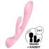 Satisfyer Triple Oh - ladattava, joka pisteen vibraattori (vaaleanpunainen)