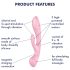 Satisfyer Triple Oh - ladattava, joka pisteen vibraattori (vaaleanpunainen)