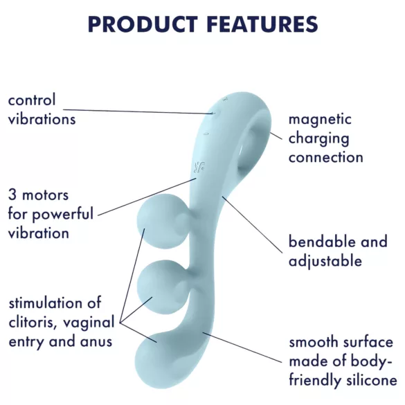 Satisfyer Tri Ball 2 - monitoimivibraattori - mintunvihreä