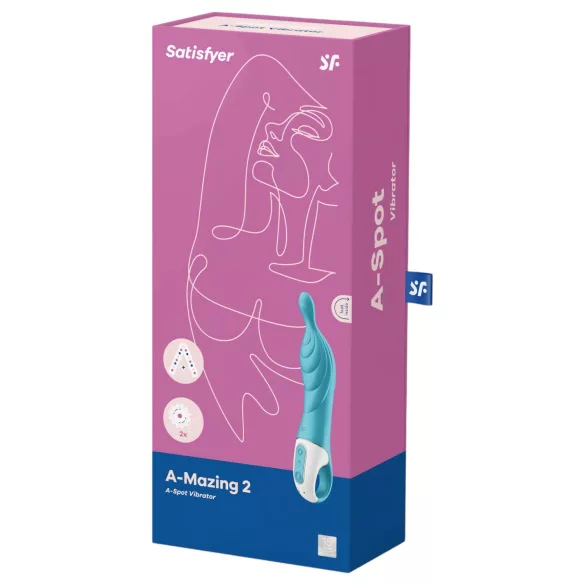 Satisfyer A-Mazing 2 - ladattava A-piste vibraattori - turkoosi