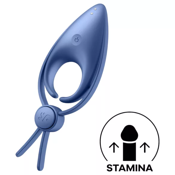 Satisfyer Sniper - vibraatiopenisrengas - ladattava - sininen