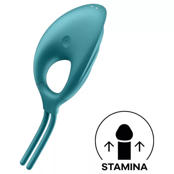 Satisfyer Swordsman - vibraattori penisrengas - ladattava - vihreä