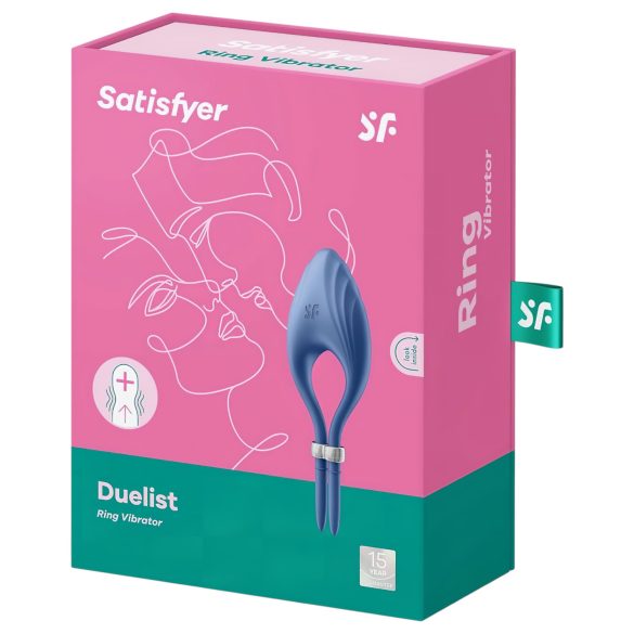 Satisfyer Duelist - vibraattoripenisrengas - ladattava - sininen