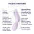 Satisfyer Curvy Trinity 2 - klitoriskiihotin ja vibraattori - lila