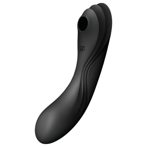 Satisfyer Curvy Trinity 4 - Ilmapulsseja ja värinää yhdistävä vibraattori (musta)