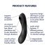 Satisfyer Curvy Trinity 4 - Ilmapulsseja ja värinää yhdistävä vibraattori (musta)