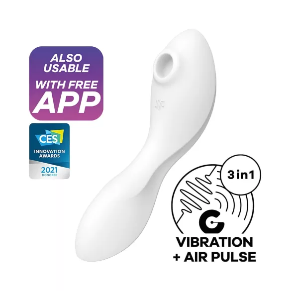 Satisfyer Curvy Trinity 5+ - 2-in-1 vibraattori - valkoinen