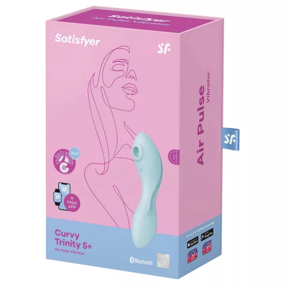 Satisfyer Curvy Trinity 5+ - 2in1 älyvibraattori - sininen