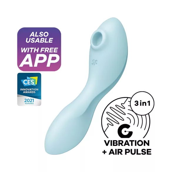 Satisfyer Curvy Trinity 5+ - 2in1 älyvibraattori - sininen