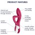 Satisfyer Embrace Me - ladattu klitoriksenvärinä sauva (punainen)