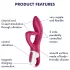 Satisfyer Embrace Me - ladattava klitoriskiihotin varrella - punainen