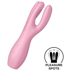   Satisfyer Threesome 3 - klitoriskiihotin vibraattori - ladattava - pinkki