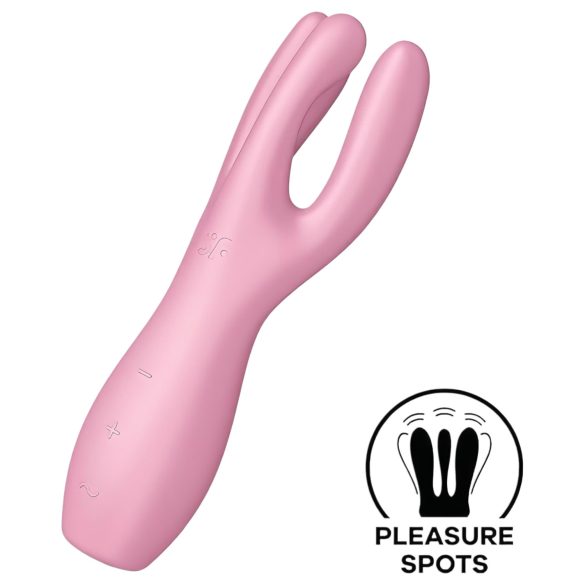 Satisfyer Threesome 3 - Ladattava klitorisvibraattori (pinkki)
