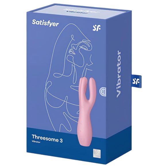 Satisfyer Threesome 3 - Ladattava klitorisvibraattori (pinkki)