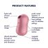 Satisfyer Cotton Candy - Ilmapulssiklitoriskiihotin (koralli)