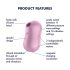 Satisfyer Cotton Candy - ladattava paineaaltovibraattori klitorikselle (liila)