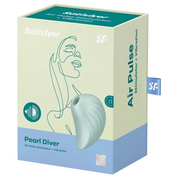 Satisfyer Pearl Diver - klitoriskiihotin ilmanpaineaalloilla - mintunvihreä