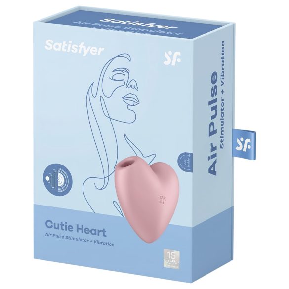 Satisfyer Cutie Heart - klitoriskiihotin ilmanpaineella - ladattava - pinkki