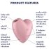 Satisfyer Cutie Heart - Ladattava Ilmanpaine Klitorisvibraattori (Pinkki)